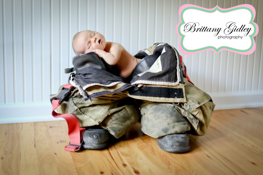 Newborn Fireman | Brittany Gidley Photography LLC