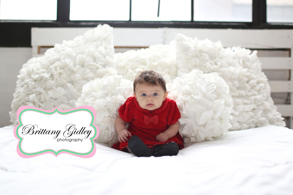 3 Month Old Poses | Holiday Mini Sessions Cleveland Ohio Photography | Brittany Gidley Photography LLC