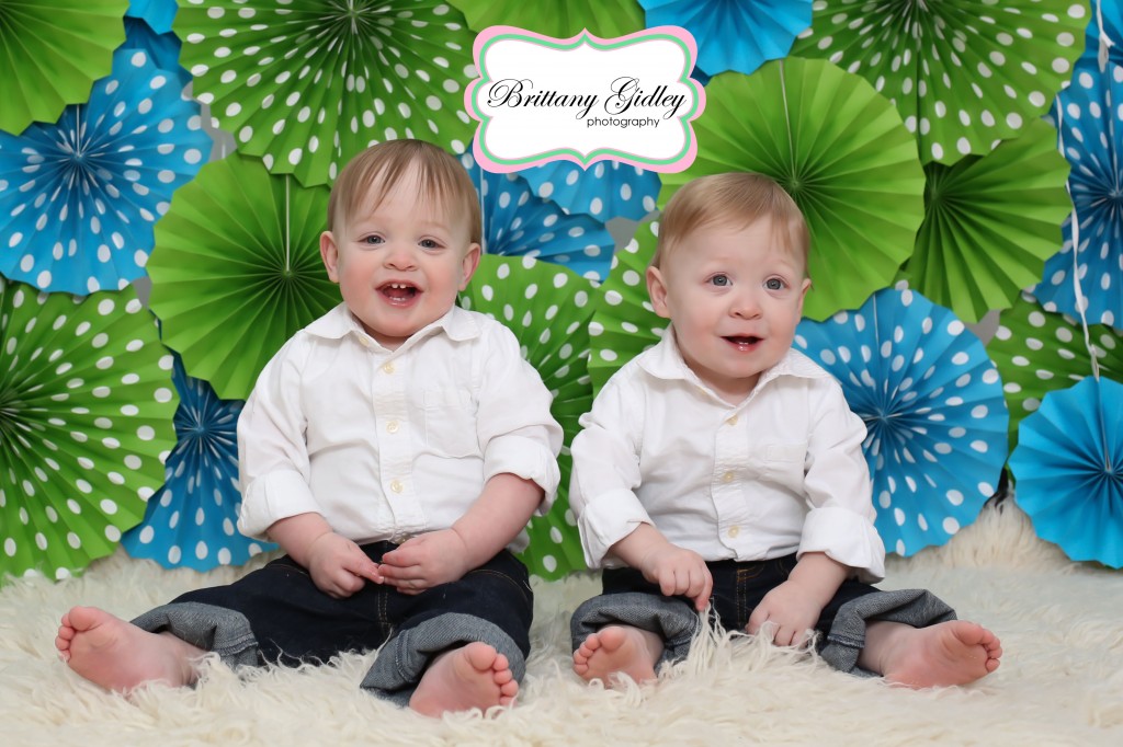 12 Month Twins | Brittany Gidley Photography LLC
