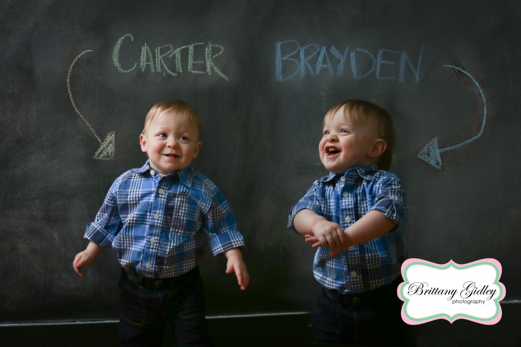 12 Month Twins | Brittany Gidley Photography LLC