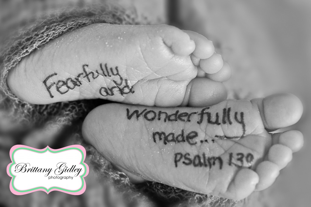 Newborn Baby Bible Quote | Brittany Gidley Photography LLC