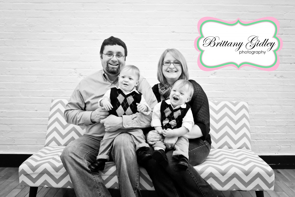 12 Month Twin Photography | Brittany Gidley Photography LLC