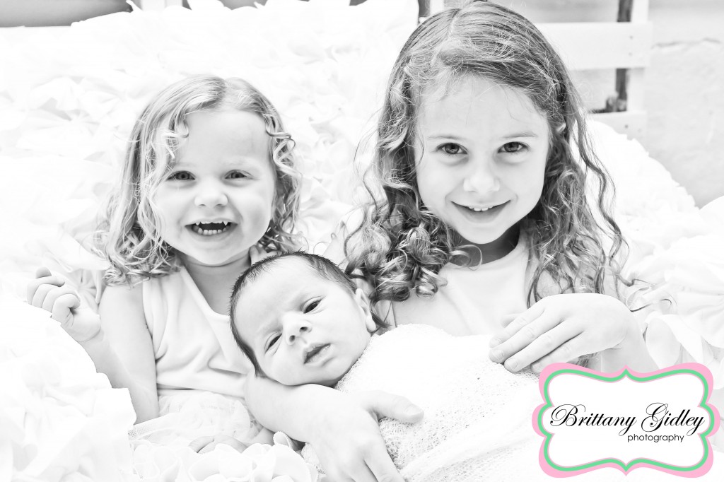 Newborn Boy & Big Sisters | Cleveland Photographer | Brittany Gidley Photography LLC