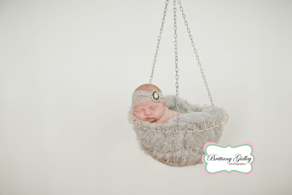Newborn Baby Hanging Shot | Photography Pose | Brittany Gidley Photography LLC