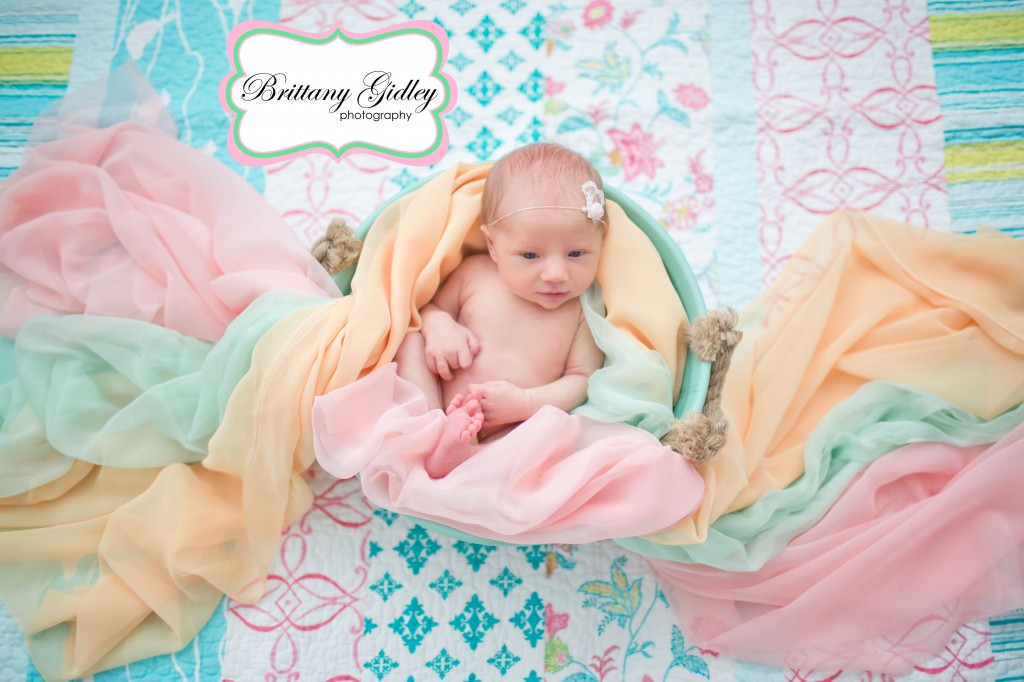 Colorful Newborn Pictures | Brittany Gidley Photography LLC