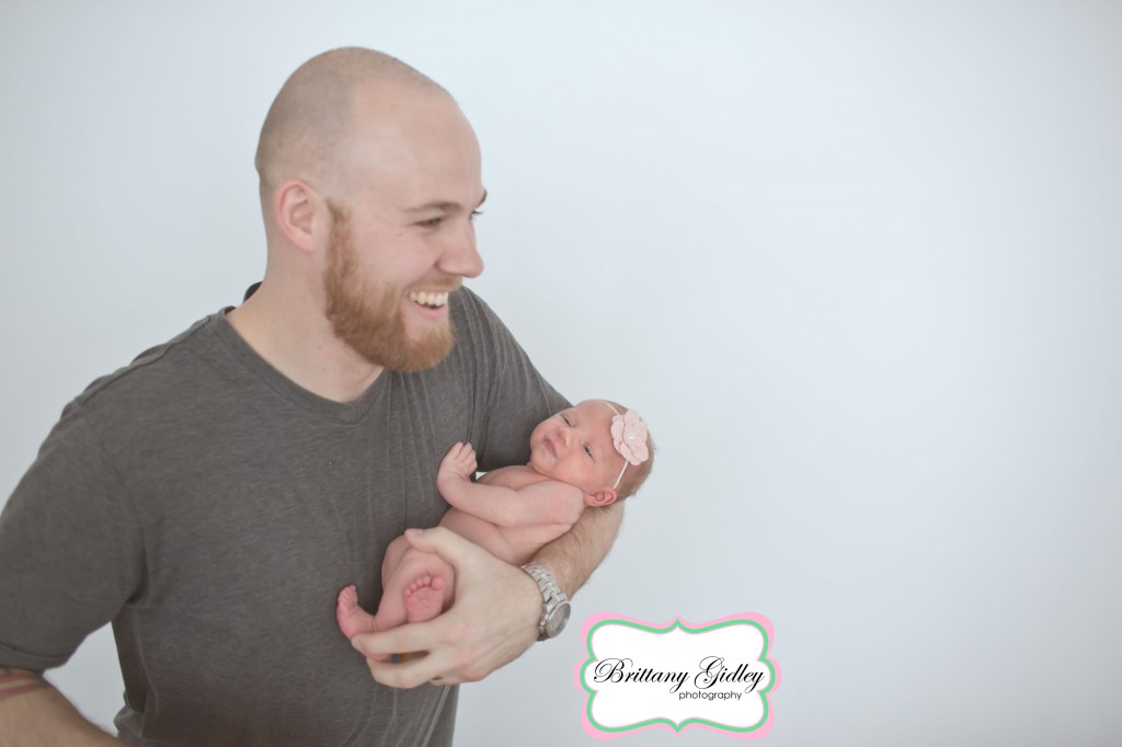 Dad & Newborn Pose | Brittany Gidley Photography LLC