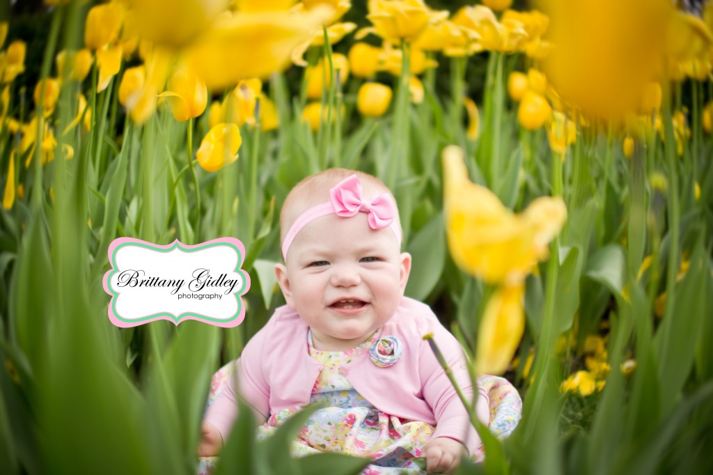 Baby in tulips | Brittany Gidley Photography LLC