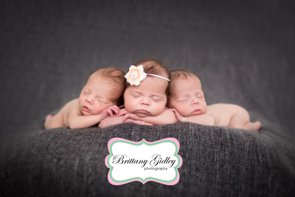 Triplet Photography | Newborn Triplets | Newborn Triplet Photography | Newborn Triplet Photographer | Cleveland Triplet Photographer | Brittany Gidley Photography LLC