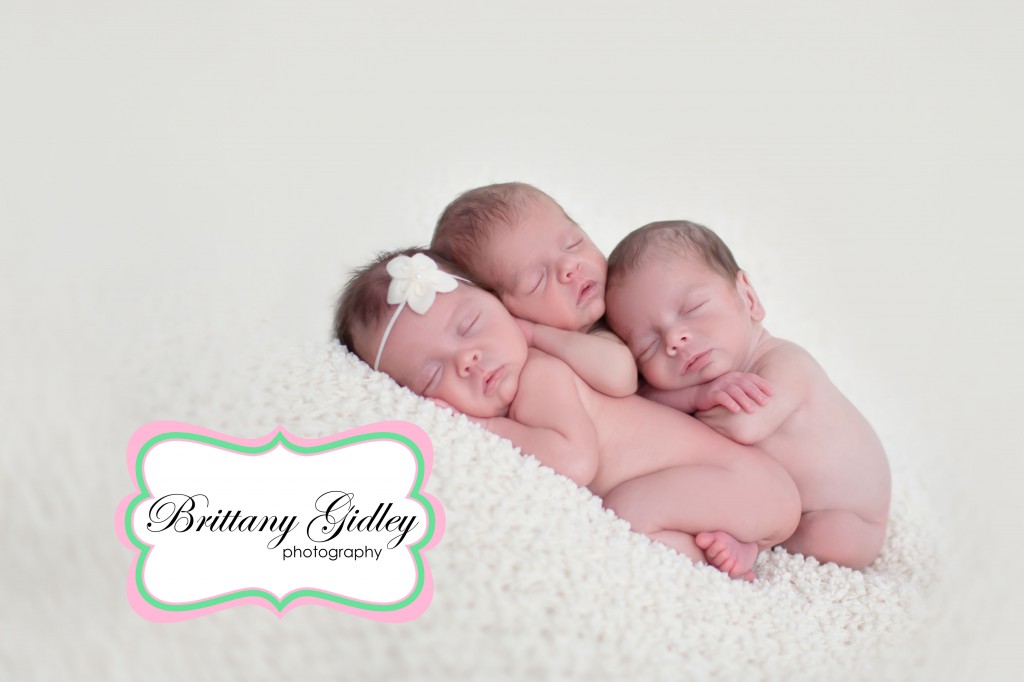 Triplet Photography | Newborn Triplets | Newborn Triplet Photography | Newborn Triplet Photographer | Cleveland Triplet Photographer | Brittany Gidley Photography LLC