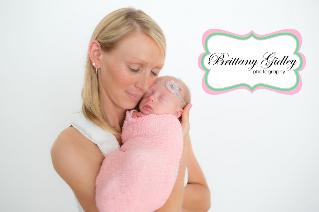Newborn Baby Girl With Mom | Brittany Gidley Photography LLC