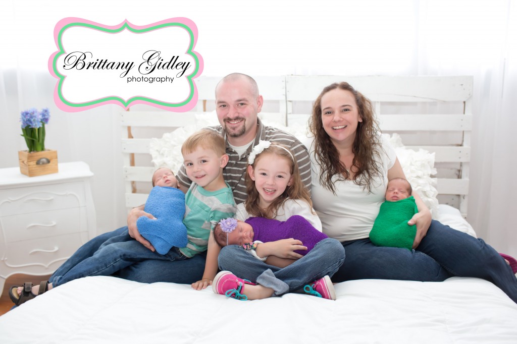 Triplet Photography | Newborn Triplets | Newborn Triplet Photography | Newborn Triplet Photographer | Brittany Gidley Photography LLC