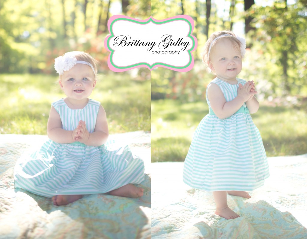 12 Month Twin Girls | Brittany Gidley Photography LLC