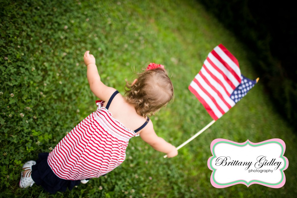 Cleveland Toddler Photographer | 18 Months | American Flag | Brittany Gidley Photography LLC