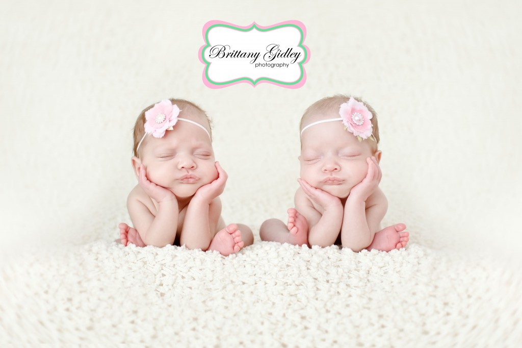 Details | Twins | Newborns  | Brown Pink Cream | Brittany Gidley Photography LLC