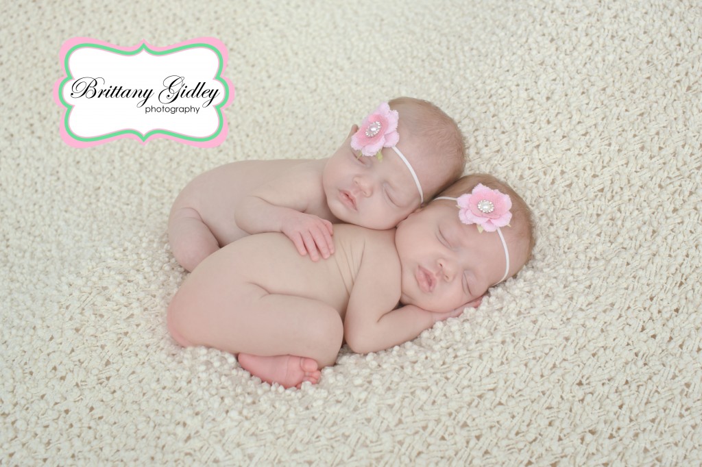 Details | Twins | Newborns  | Brown Pink Cream | Brittany Gidley Photography LLC