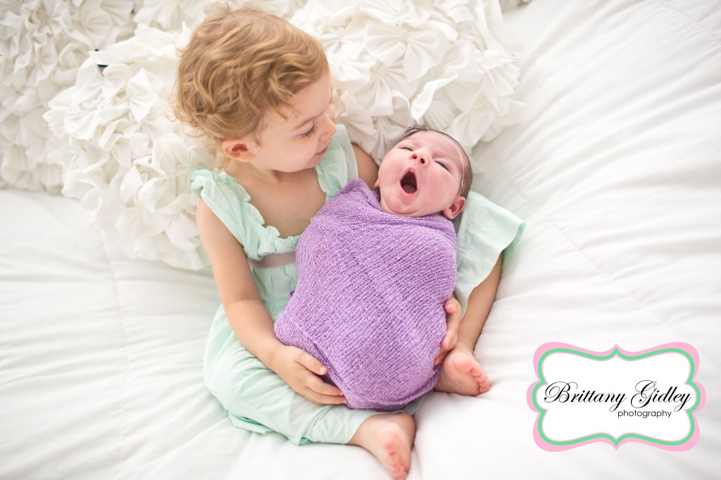 Newborn Baby with Sibling | Best Baby Photographer | Brittany Gidley Photography LLC