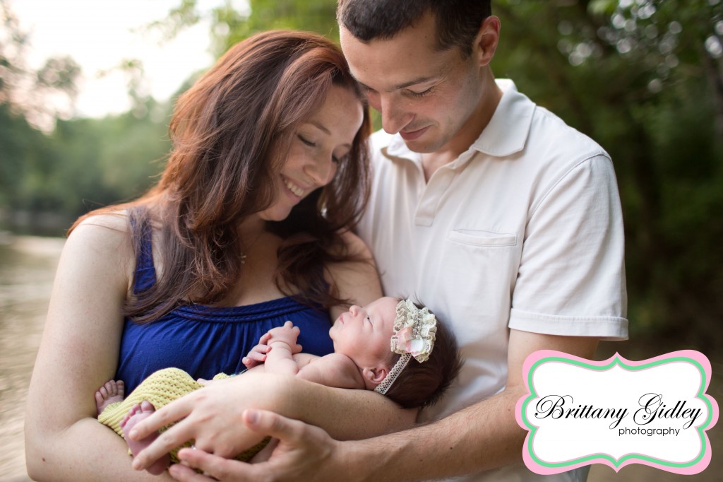 Outdoor Family | Baby Girl | Lace | River | Natural Baby | Nature | Brittany Gidley Photography LLC