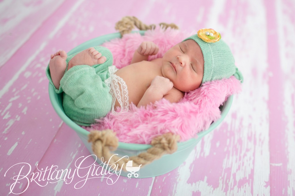 Newborn Photoshoot | Newborn | Girl | Baby Girl |Pink | Teal | Brittany Gidley Photography LLC