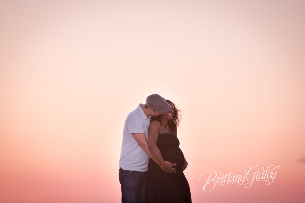 Beach Maternity | Pregnancy | Cleveland Ohio | Edgewater Beach | Sunset | Expecting Mother