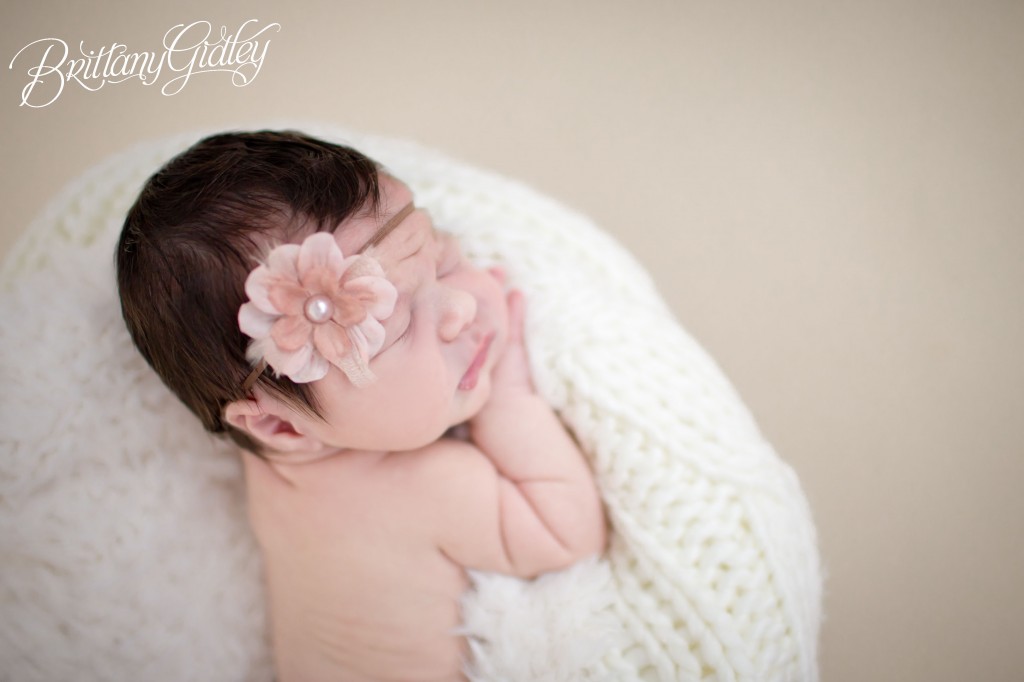 Baby Girl | Seamless | Chunk | Cream | Blush | Knits | Brittany Gidley Photography LLC | Newborn