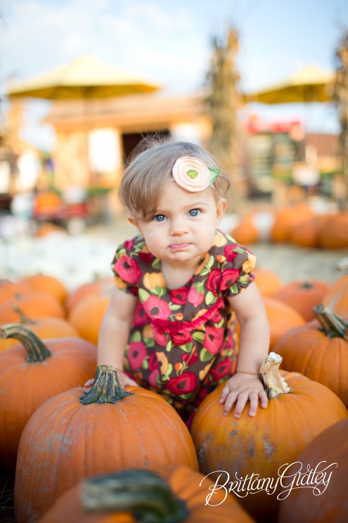 12 Month Baby | Pumpkin Patch | Fall | Autumn | Ohio | Brittany Gidley Photography LLC