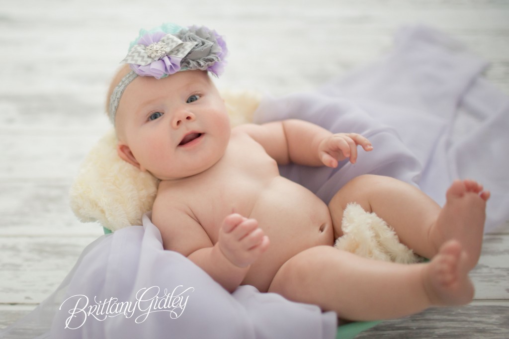 4 Months | Baby | Teal | Lavender | Brittany Gidley Photography LLC