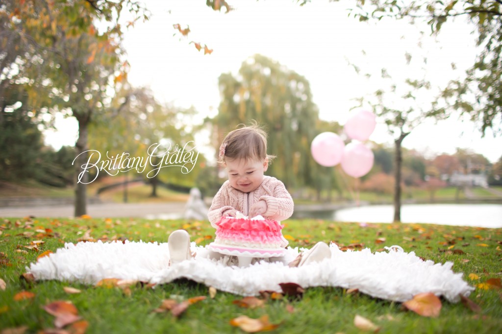 12 Month Photo | Cake Smash | Baby Portraits | Baby Brynn | Cleveland Ohio | Brittany Gidley Photography LLC