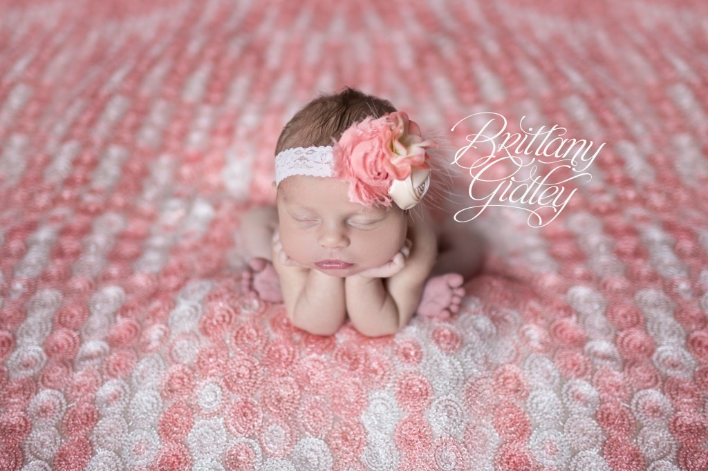 Newborn Baby | Pink | Froggy Pose | Girl | Cute | Adorable | Cleveland | Brittany Gidley Photography LLC