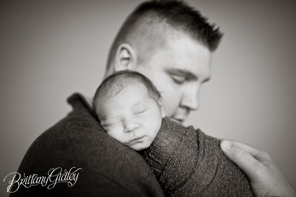 Studio Newborn | Portraits | Baby Photography | Start With The Best | Brittany Gidley Photography LLC | Father and Child
