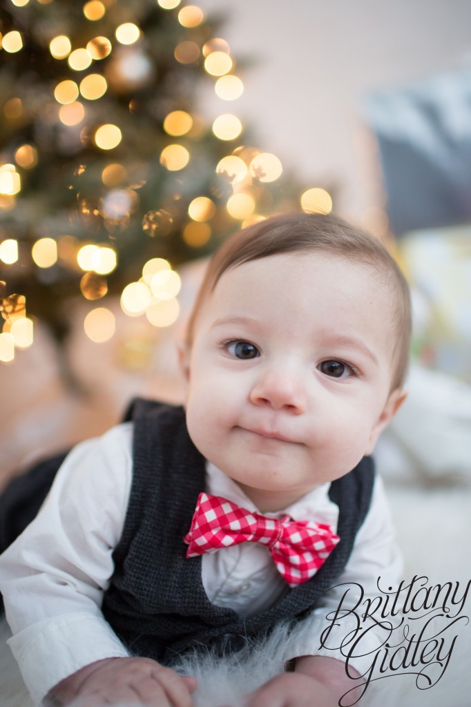 9 Month Baby | Simple | Christmas | Bokeh | Start With The Best | Brittany Gidley Photography LLC