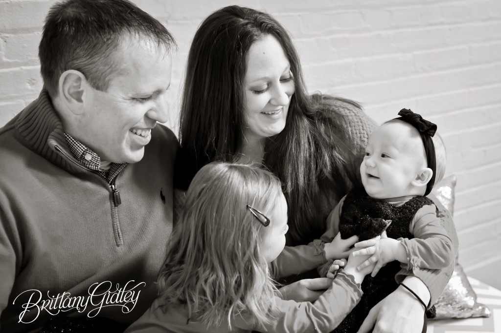Sisters | Holiday Studio | Family | Baby | Toddler | Big Sister | Little Sister | Brittany Gidley Photography LLC