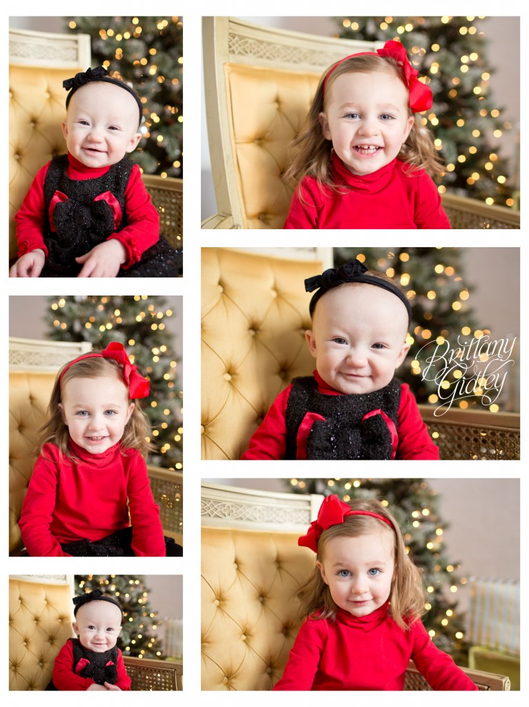 Sisters | Winter Studio | Family | Baby | Toddler | Big Sister | Little Sister | Brittany Gidley Photography LLC