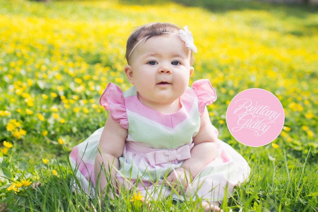 Baby | Flowers | Yellow | Pink | Start With The Best | Brittany Gidley Photography LLC | 6 Months