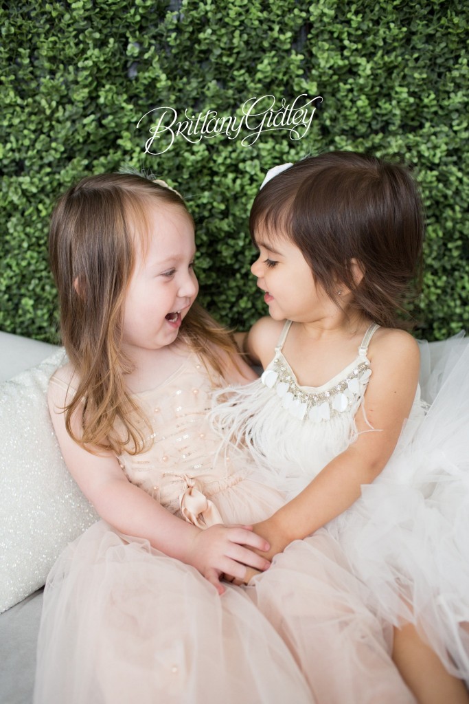 Best Friends | Pink Blush White | Studio | Inspiration | Natural Light | Brittany Gidley Photography LLC