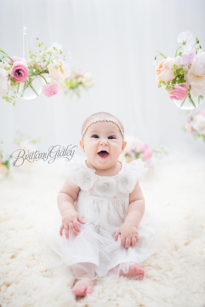 Hanging Flowers | Cleveland Ohio | Photo Shoot | 6 Month Baby | Start With The Best | Brittany Gidley Photography LLC | Cleveland's Best Baby Photographer
