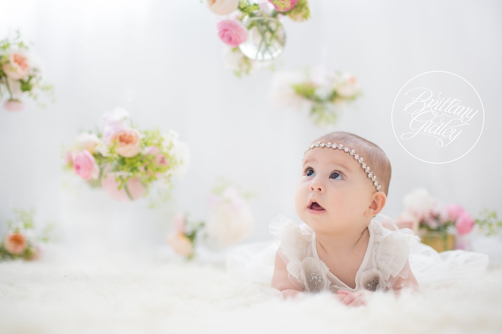 Hanging Flowers | Cleveland Ohio | Photo Shoot | 6 Month Baby | Start With The Best | Brittany Gidley Photography LLC | Cleveland's Best Baby Photographer
