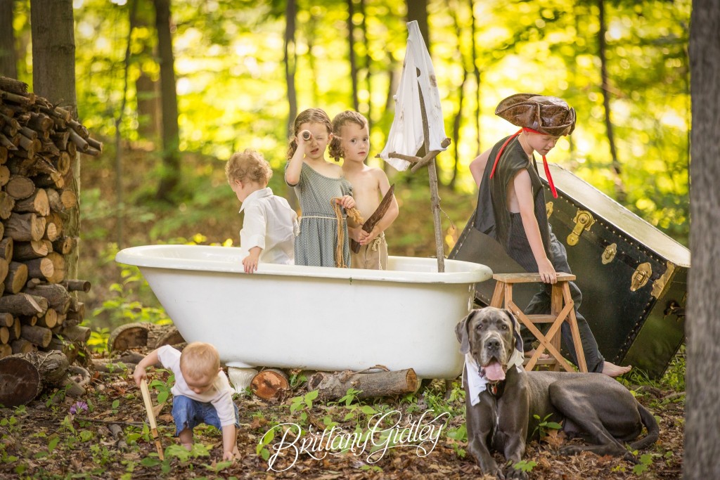 Cousins Photo Shoot | Styled | Start With The Best | Claw Foot Bath Tub | Antiques | Photographer Inspiration | Cleveland Ohio | Dream Session | Cousins | Playing | Summer | Great Dane | Toddler Photographer