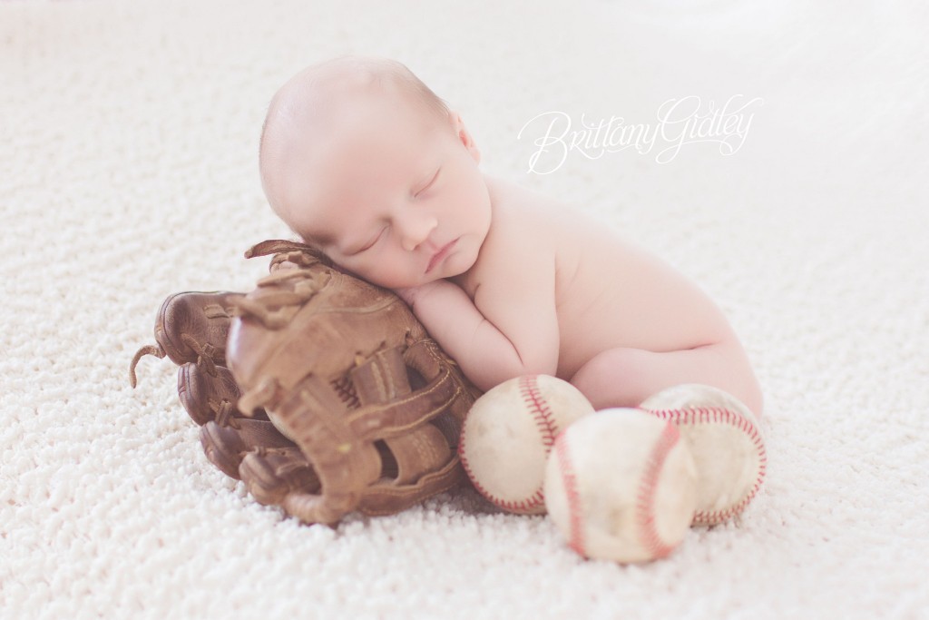 Baseball Themed Newborn Session | Play Ball | Antique | Vintage | Baseball