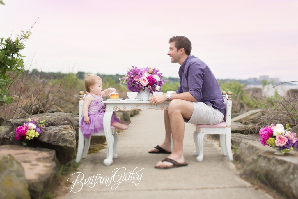 Father Daughter Tea Party | Tea Party With Daddy | One Year Old | Tea Party | Cake Smash | Photo Shoot | Purple Teal White | Father Daughter