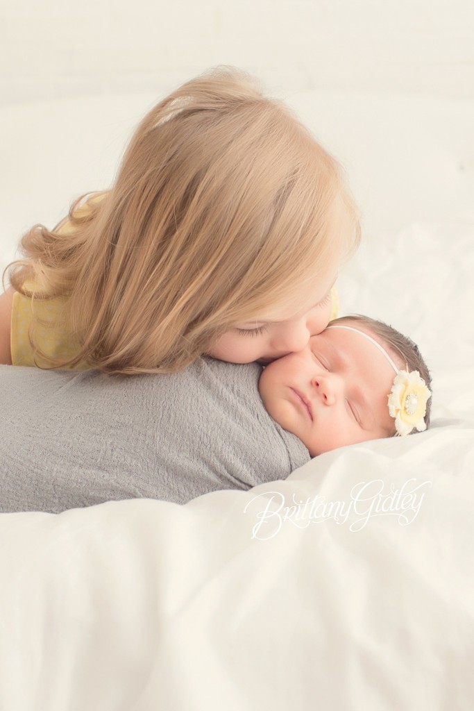 Newborn Baby Girl And Sister