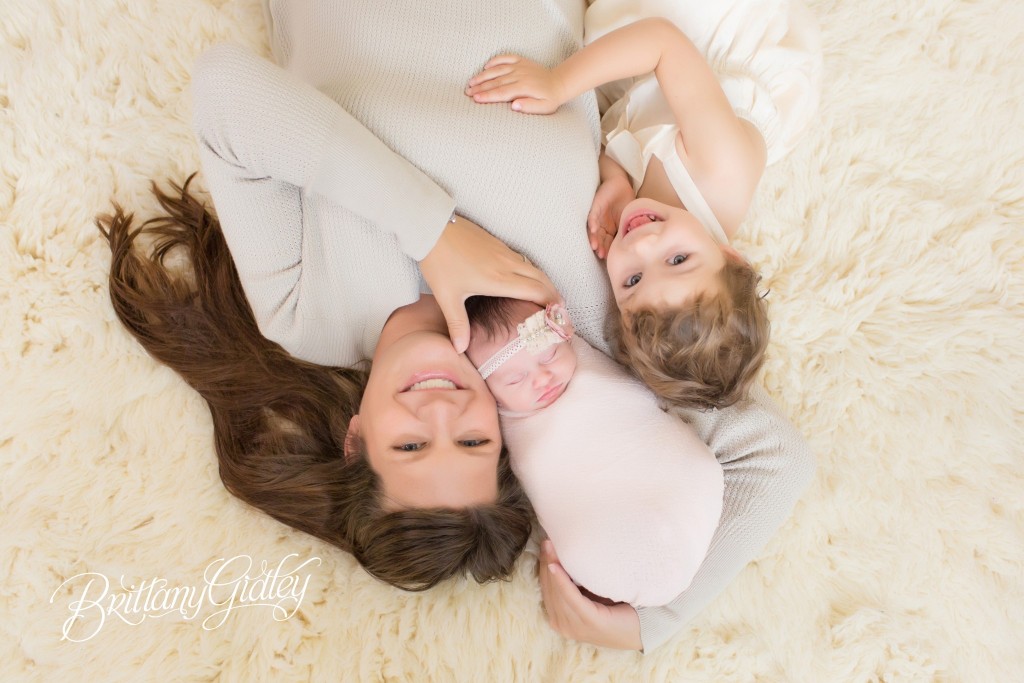 Mother and Daughters | Newborn Portraits | Baby Pictures | Newborn Posing Inspiration