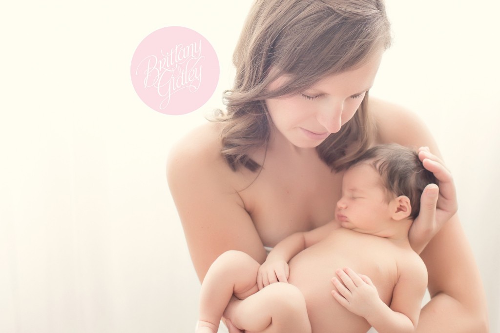 Newborn Baby Girl And Mother