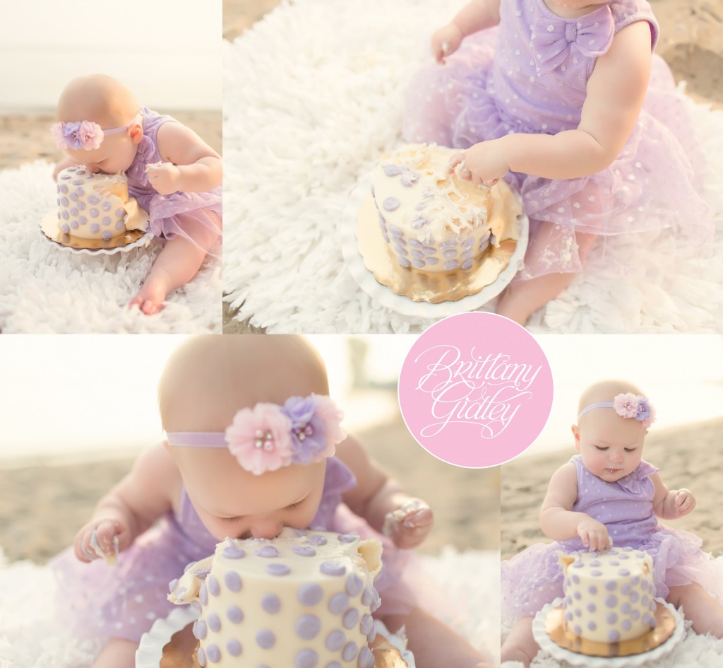 Huntington Beach | Cake Smash | Baby Photographer | 12 Month Baby Pictures