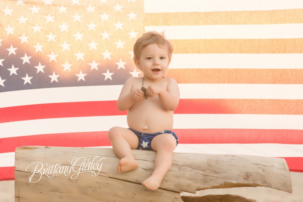 American Flag | Toddler | 18 Months | Beach Baby | Cleveland, Ohio