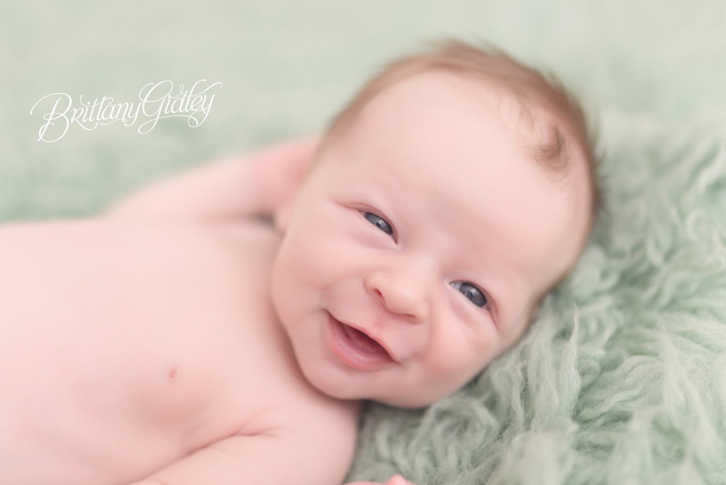Newborn Photography Studio | Cleveland, Ohio | Start With The Best | Smiling Baby