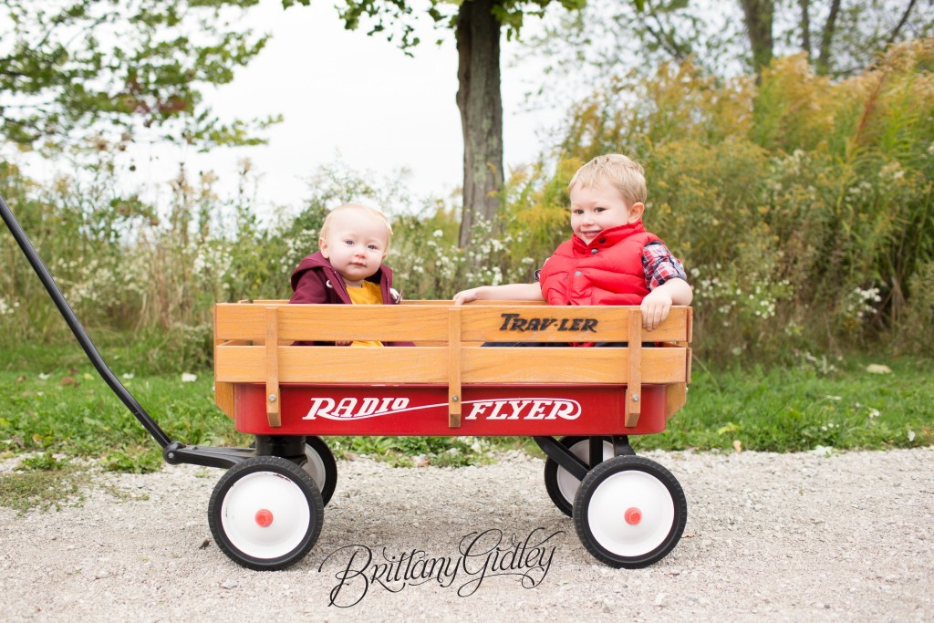 Cleveland Ohio | Photo Shoot | 12 Month Baby | Apple Orchard | Siblings | Red Wagon