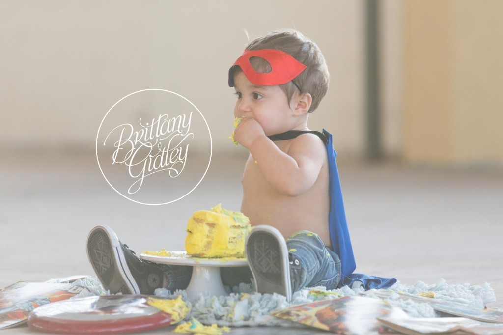 Superhero Cake Smash | Brittany Gidley Photography LLC | Start With The Best | Cleveland Baby Photographer | Baby Photography