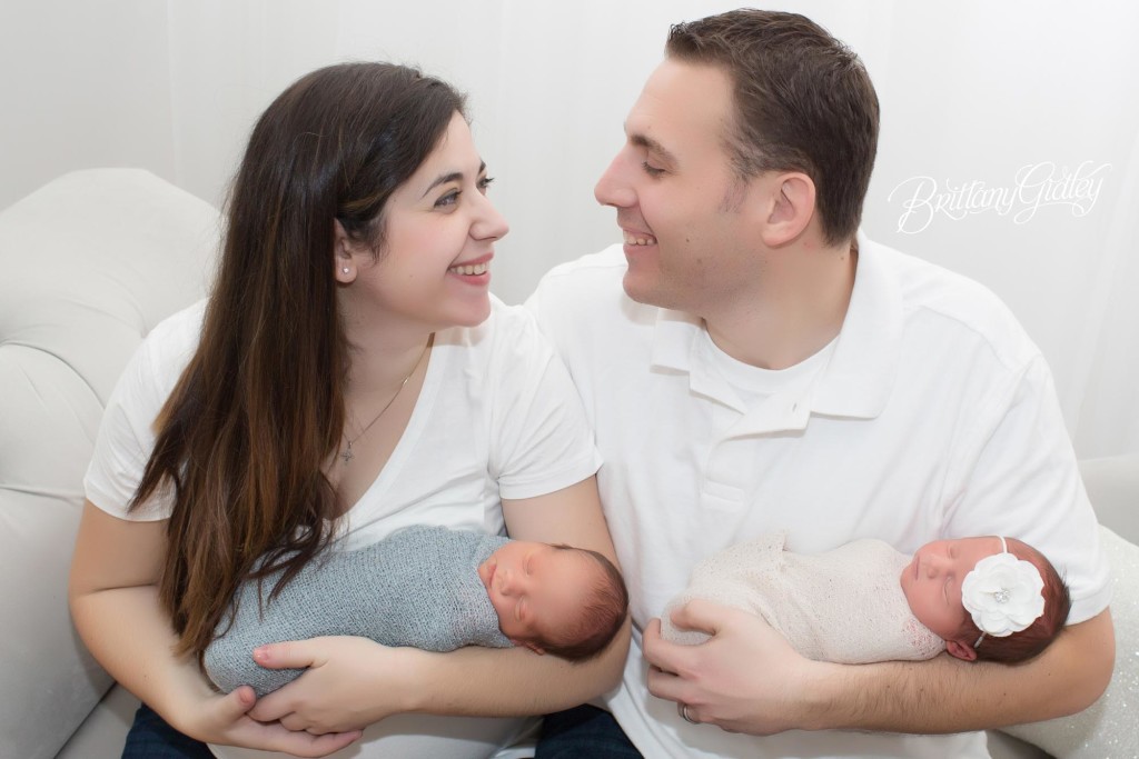 Twin Family Photographer | Cleveland Ohio Newborn Photographer | Twin Newborn Session | Start With The Best | Brittany Gidley Photography LLC