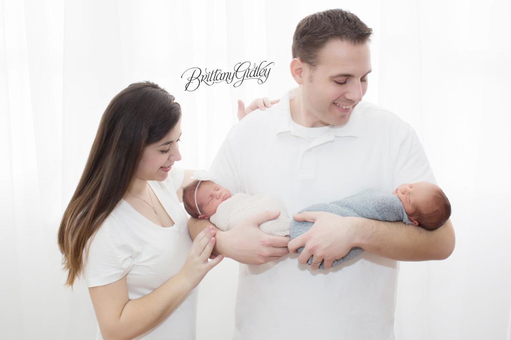 Twin Family Photographer | Cleveland Ohio Newborn Photographer | Twin Newborn Session | Start With The Best | Brittany Gidley Photography LLC
