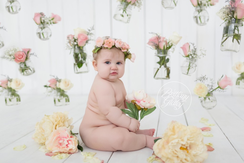 6 Month Old Photography | Fresh Floral | Roses | Baby Photographer | Baby Photography | Cleveland | Brittany Gidley Photography LLC | Start With The Best | Cleveland Baby Photographer | Cleveland Baby Photography